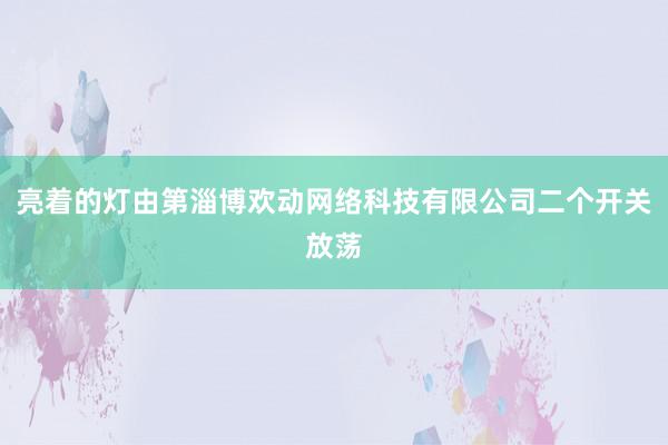 亮着的灯由第淄博欢动网络科技有限公司二个开关放荡